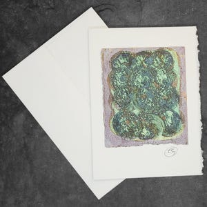Cartão de felicitações pintado à mão, presente, pequena obra de arte, arte original / Abstrato