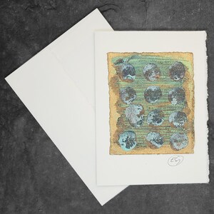 Cartão de felicitações pintado à mão, presente, pequena obra de arte, arte original / Abstrato