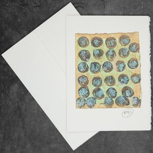 Cartão de felicitações pintado à mão, presente, pequena obra de arte, arte original / Abstrato