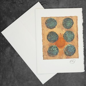 Cartão de felicitações pintado à mão, presente, pequena obra de arte, arte original / Abstrato
