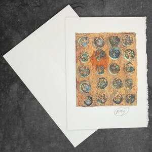 Cartão de felicitações pintado à mão, presente, pequena obra de arte, arte original / Abstrato