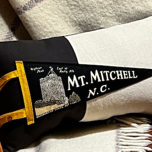 American Roadtrip Pillows, Vintage Mt. Mitchell, North Carolina