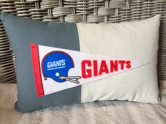American Roadtrip Pennant Pillow Ny Giants Football Etsy