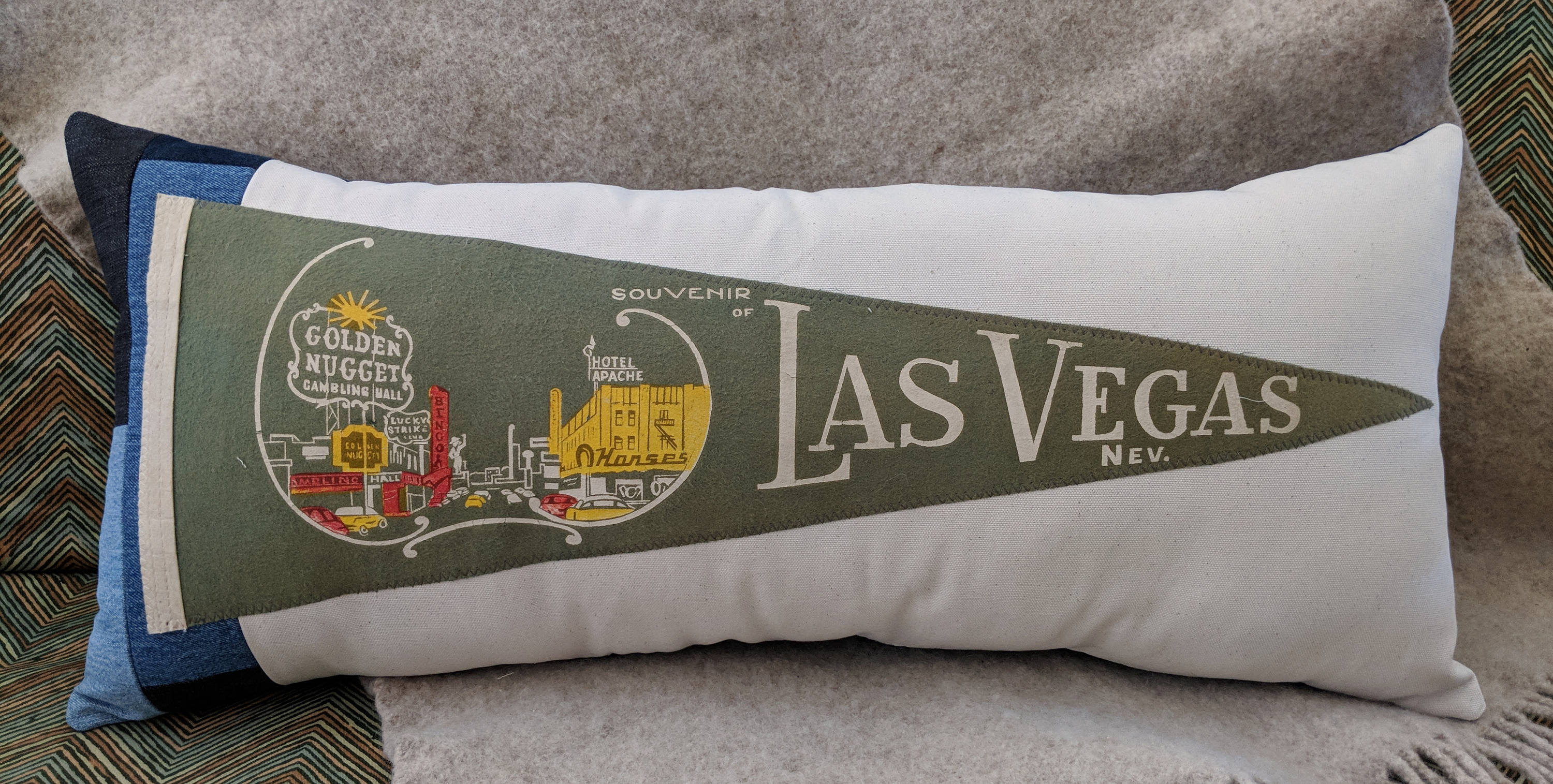 Mousus Las Vegas Scenery Cityscape Throw Pillow Cover Nevada State Las  Vegas Cushion Cover Linen Square Pillow Case Decortaive Pillowcase with  Zipper