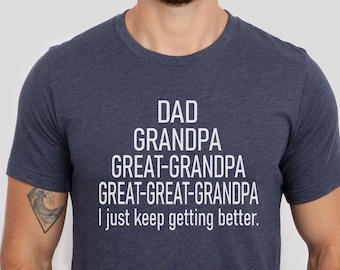 GREAT-GREAT-GRANDPA Gift, T Shirt For Great-Great-Grandpa, Pregnancy Announcement, Baby Reveal To Family, Great-Great-Grandpa Birthday
