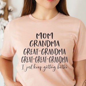 GREAT GREAT GRANDMA Shirt, Pregnancy Announcement, Gift For Great-Grandma, Baby Reveal To Family, Baby Announcement