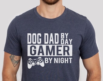 Regalo de papá perro, camisa de papá perro, camiseta de jugador, regalo del día del padre, regalo de papá de piel, camisa divertida para papá perro, papá perro por día jugador por día, padre de perro