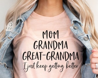 Great Grandma Shirt, Great Grandma Gift, Pregnancy Announcement, Gift For Great-Grandma, Baby Reveal To Family, Baby Announcement