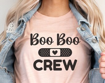 Boo Boo Crew, Nurse Shirt ,Funny Nurse Shirt, Gift For Nurse, School Nurse, Nurse Halloween, ER Nurse, Cute Shirt For Nurse