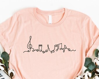 Notes De Musique Clavier Cl/é De Sol Piano T-Shirt