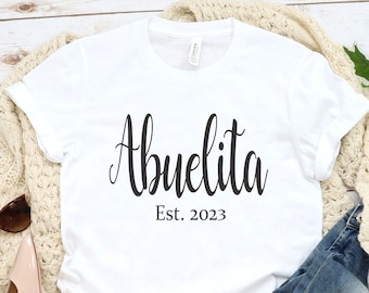 Abuelita Est 2023, Pregnancy Announcement, Gift For Abuelita, Gift For Grandma, Baby Announcement, Spanish Grandma Gift, Abuela Birthday