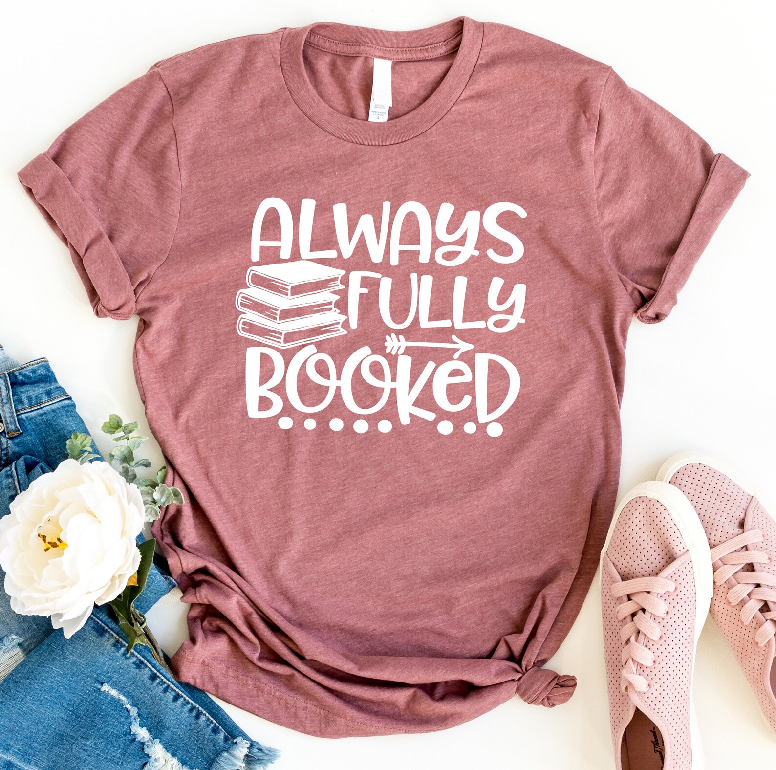 Always Fully Booked Christmas Gift Reading Shirt Bookworm Etsy