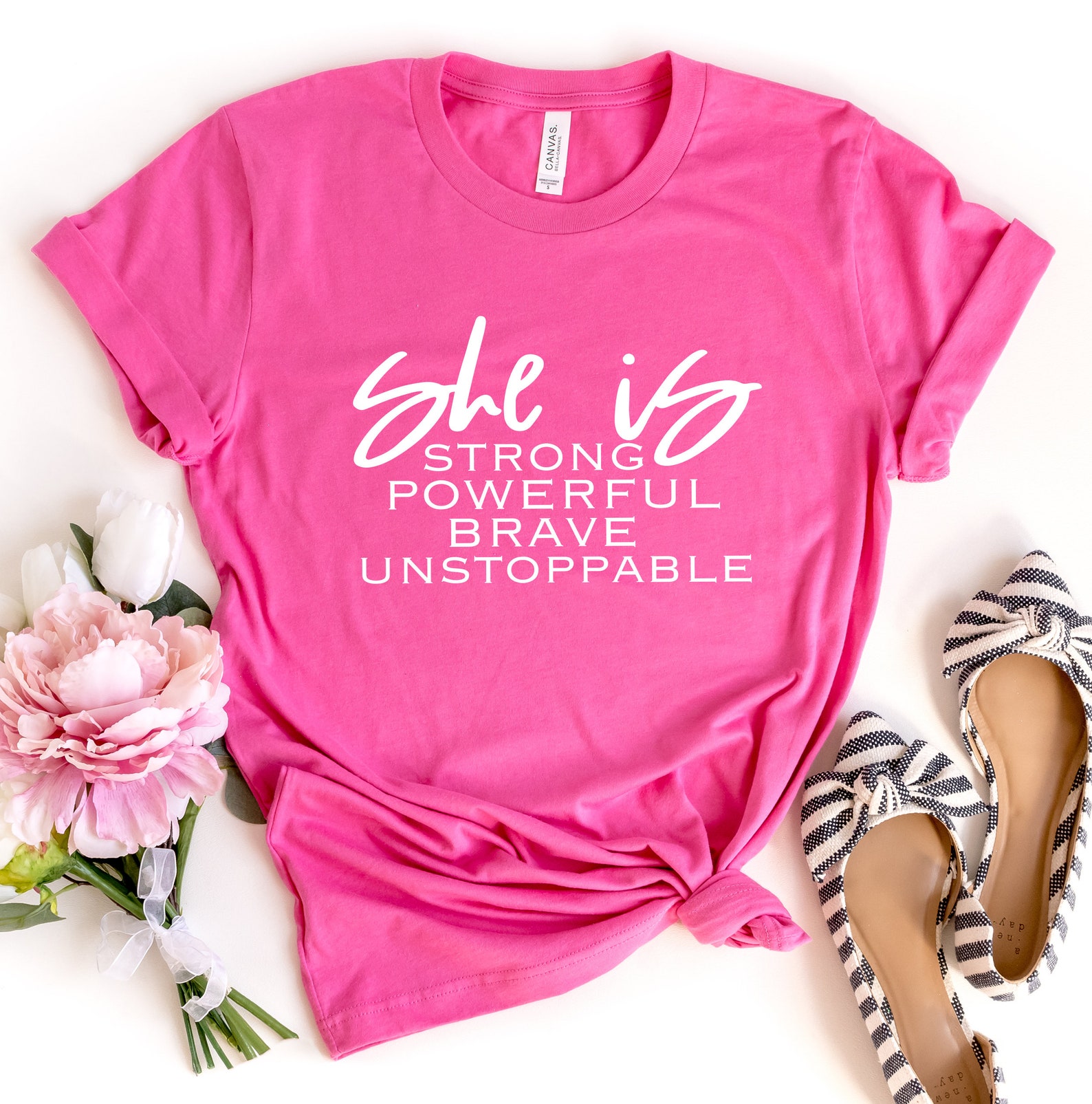 She Is Shirt Motivational Shirt Women Inspiration Gift For Etsy