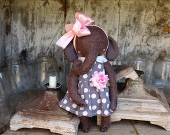 PDF Epattern for 11 inch Mohair Elephant Rita - the pattern for the dress is included - by Sasha Pokrass