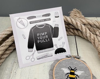 Cross stitch kit DIY “pimp your sweater” BEE