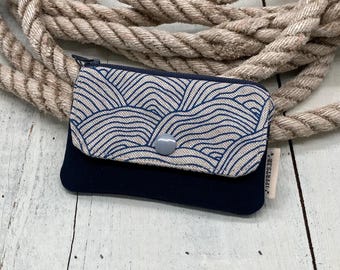 Small wallet “WAVES” blue