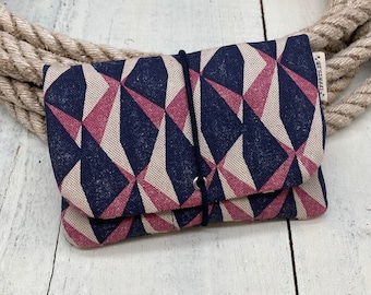 Tobacco bag “ORIGAMI” blue/pink