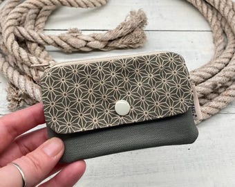 Small wallet “ASANOHA” beige