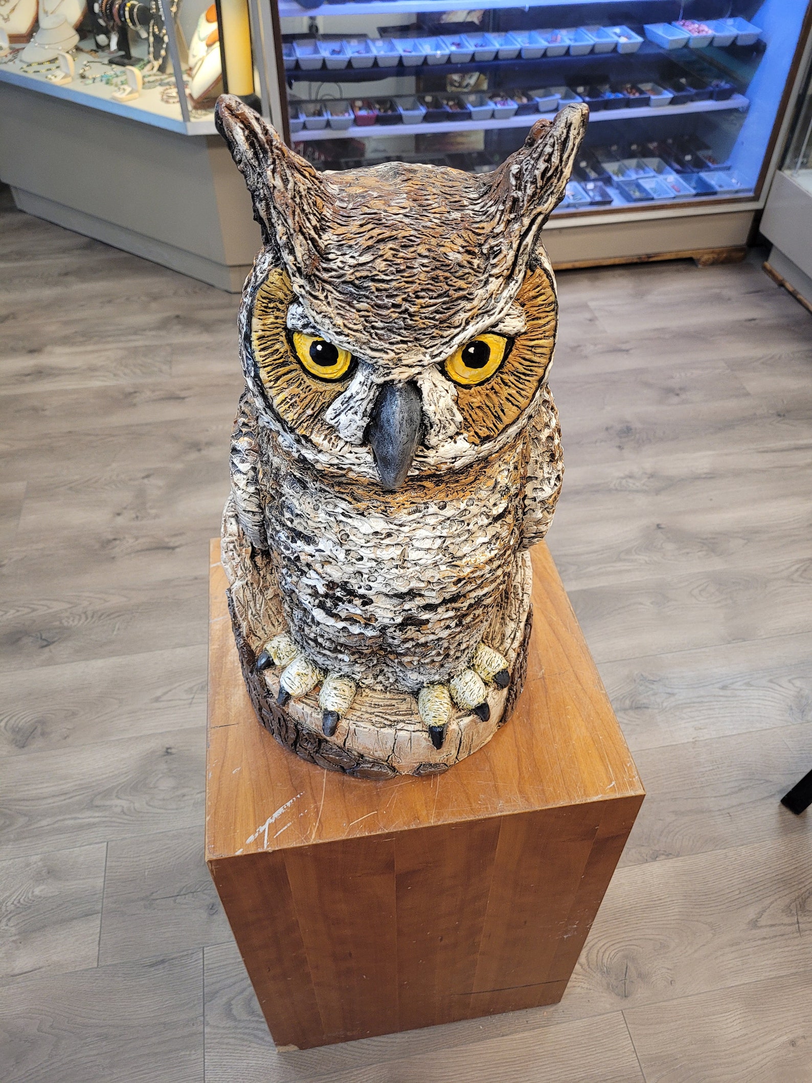 Great Horned Owl Sculpture Etsy