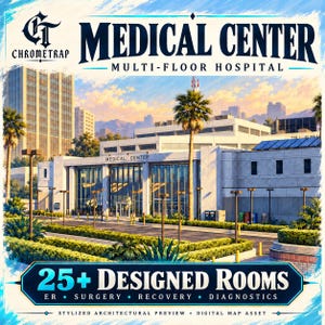 Centre médical hospitalier MLO | Plus de 25 chambres, blocs opératoires et salles de réveil | Plan numérique sur plusieurs étages