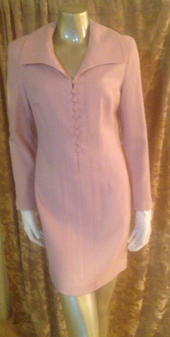 Beautiful pale pink wool dress size 4 - image 1