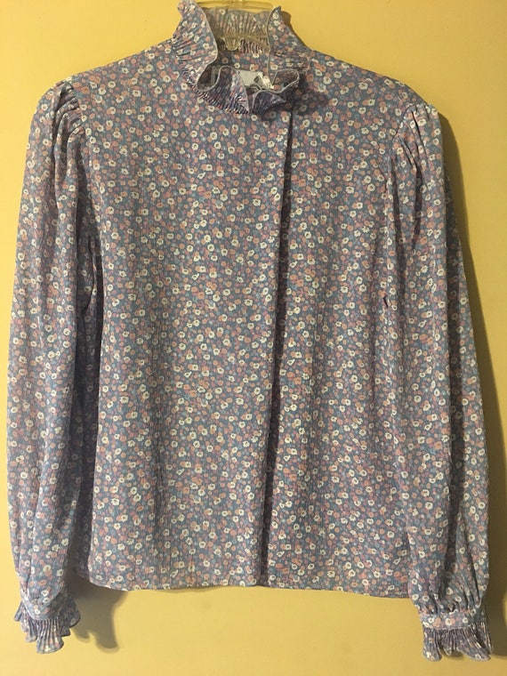 Vintage Pastel Floral Patterned Blouse by prophecy