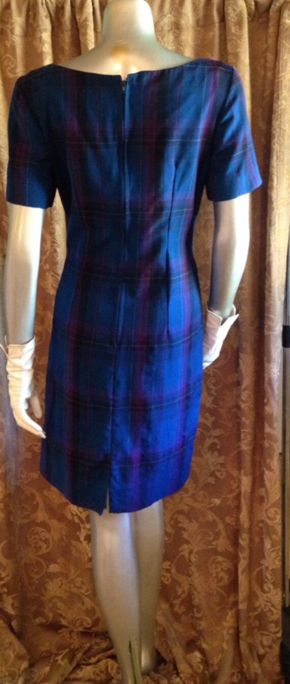 Vintage wool plaid dress - image 3