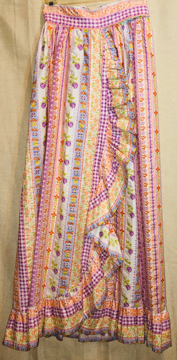 vintage peasant Boho wraparound Skirt