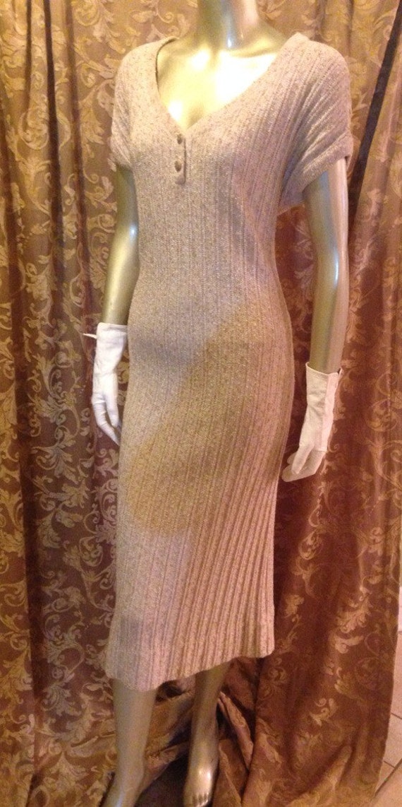 80s Vintage knit dress size 12/14  made by Castle… - image 2