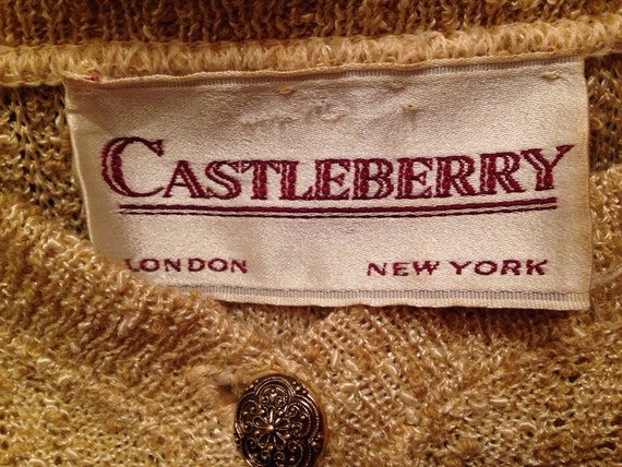 80s Vintage knit dress size 12/14  made by Castle… - image 5