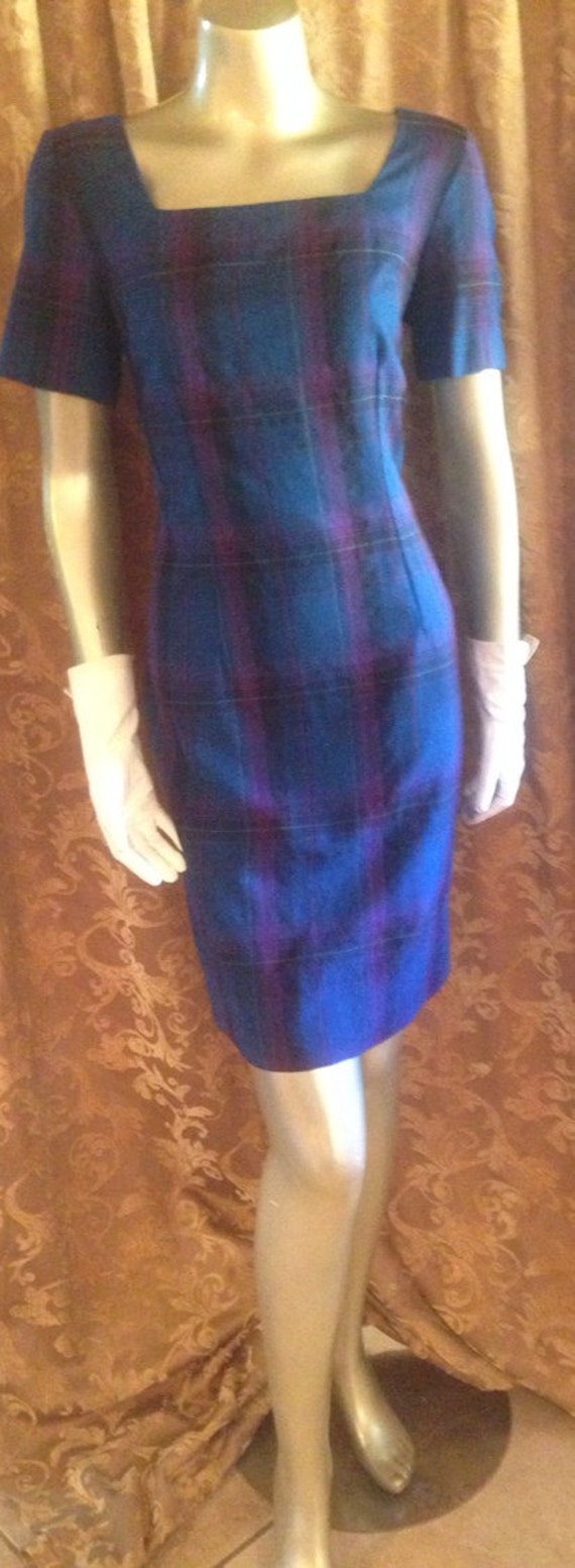 Vintage wool plaid dress - image 5