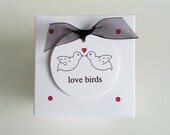 Items similar to Favor Box and Tag Bridal Shower Favor Set Love Birds