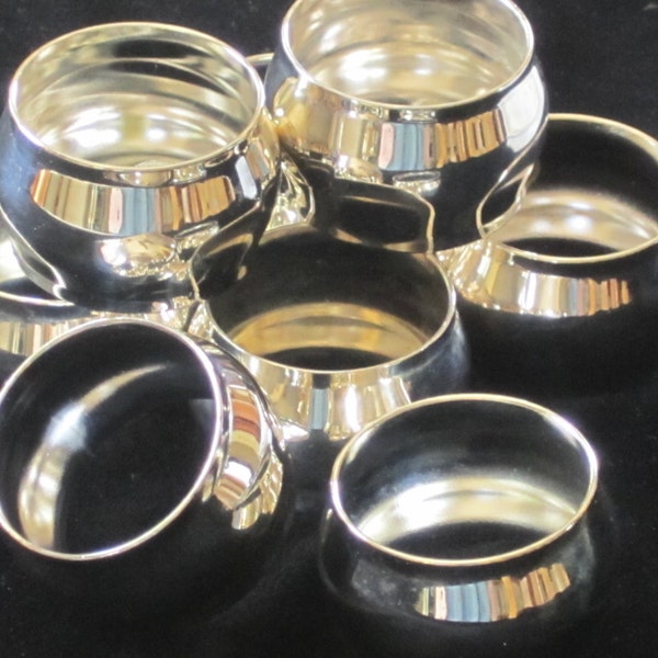 Silver-Plated Napkin Rings-Eight