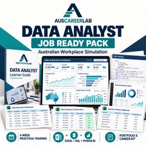 4-week Data Analysis Job Ready Simulation Package: No-experience friendly
