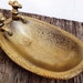 Bathtub Soap Dish / Rustic Farmhouse Business Card Holder / Rustic Gold Trinket Tray / Country Kitchen Sponge Holder / Office Organizer