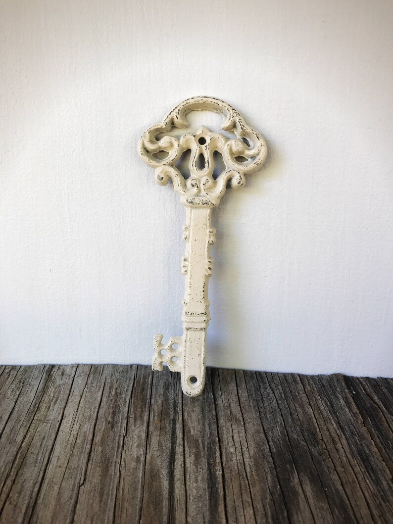 Skeleton Key Wall Decor / Ivory White Vintage Style Key to My Etsy