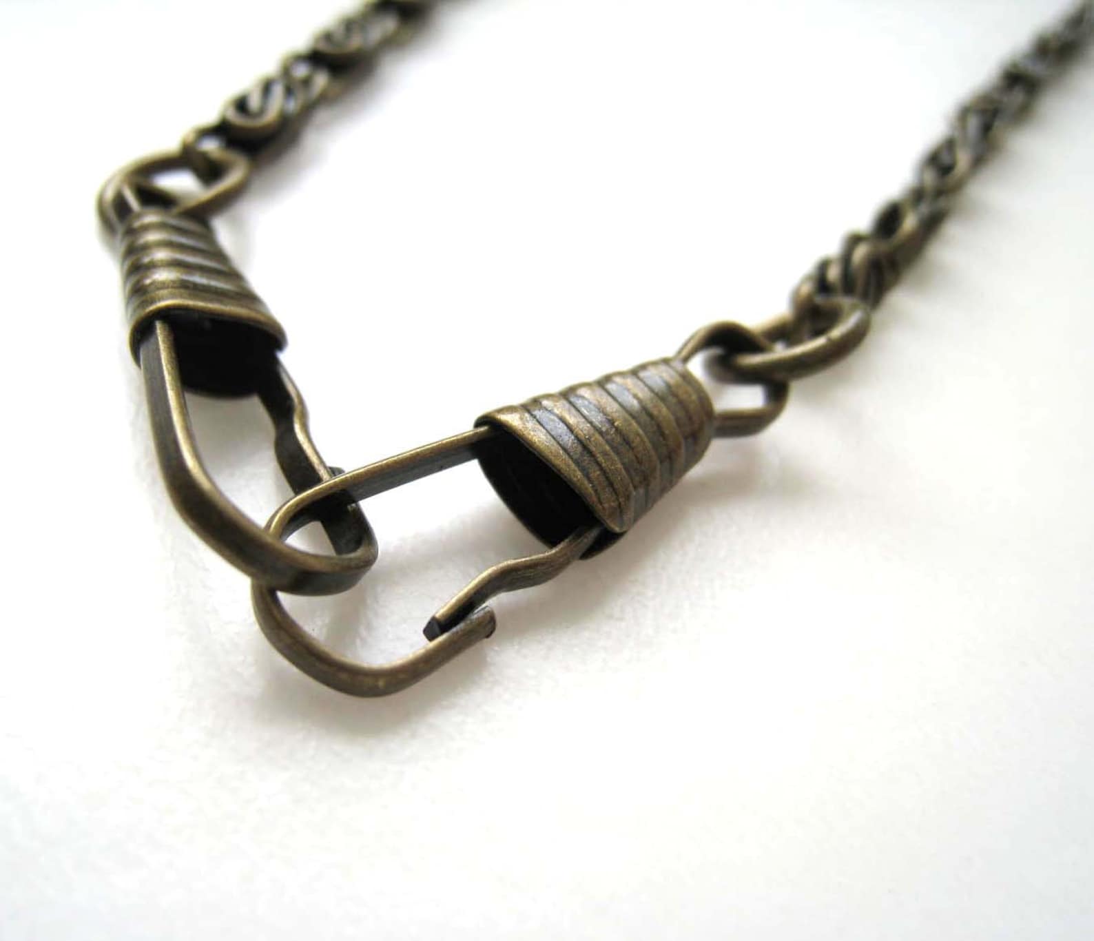 Antique Brass Bag Chain With Clasps Long Chain for Hand Bag and Clutch