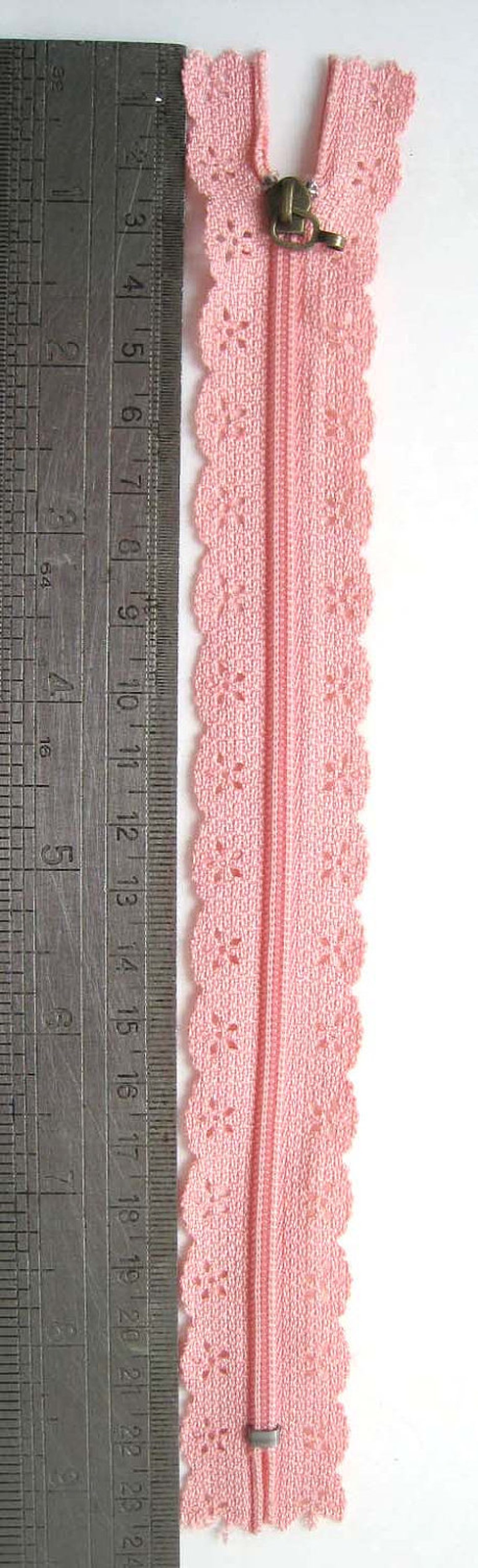 Pink Floral Lace Zipper Zip Fastener 23.5cm Long 2pc Etsy