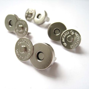 14mm Silver Magnetic Snaps Closures - Pack of 25sets