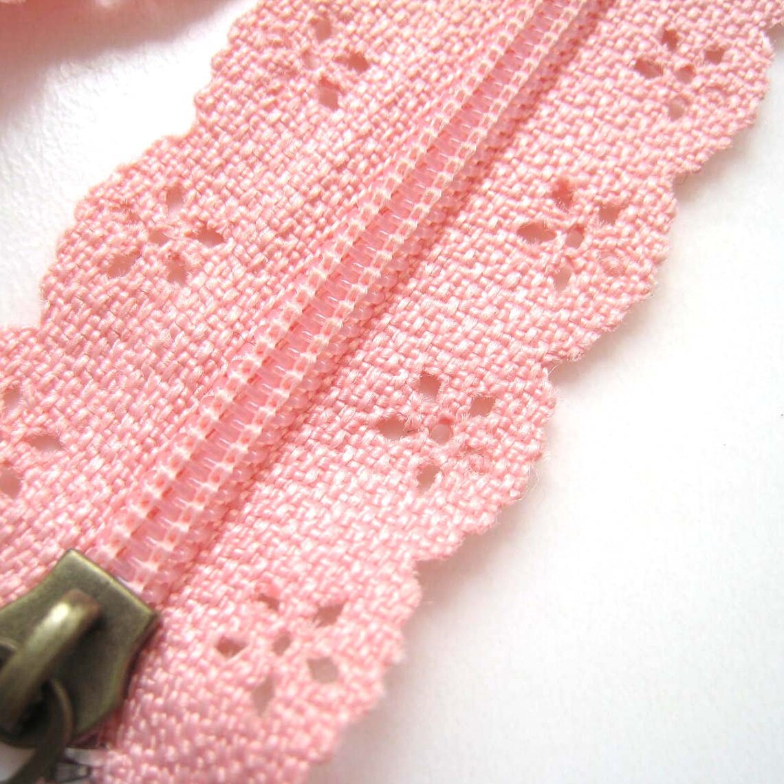 Pink Floral Lace Zipper Zip Fastener 23.5cm Long 2pc Etsy