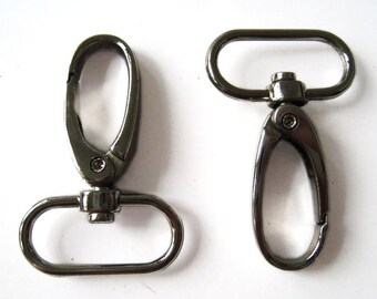 Large Dark Silver Lobster Swivel Clasps - Set of 10 pcs (2.5cm x 5cm)