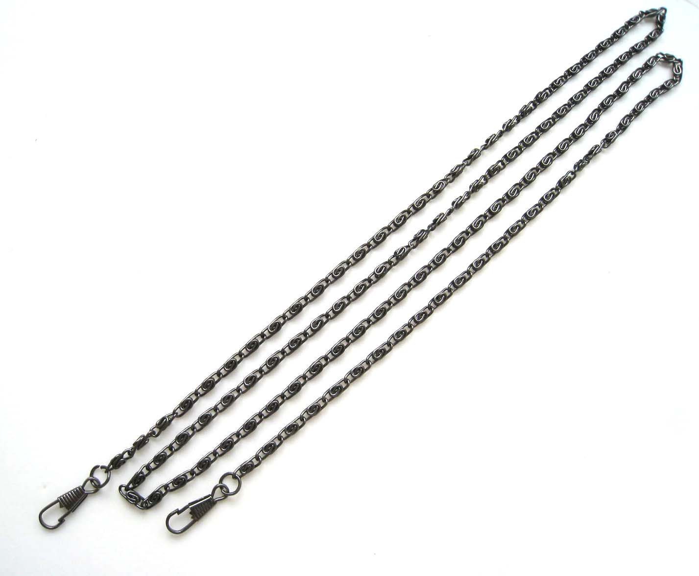 Gunmetal Black Bag Chain With Clasps Long Chain for Hand Bag Etsy