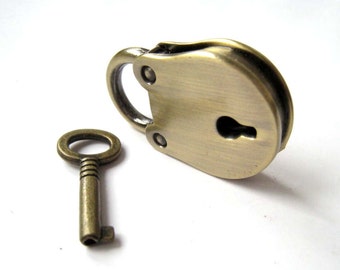 Brass Bronze Frog Shaped Lock Key Set for Hand Bag Clutch Backpack - 1pc