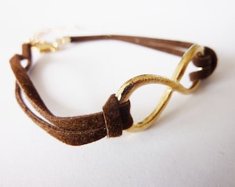 VENTE bracelet en cuir déclaration infini bracelet d’amitié bracelet en cuir infini