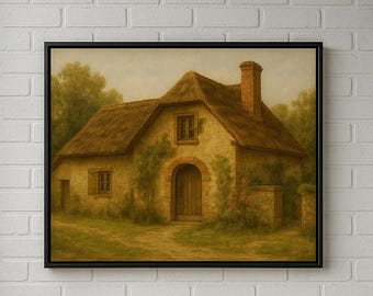Vintage French Country Cottage Wall Art Print – Rustic Classical European Home Digital Download