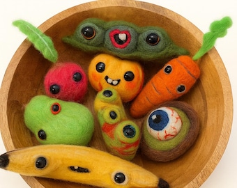 Fuggler Felt Food Ornament, Weird Kawaii Produce, Car Freshener