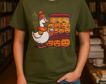 Halloween Sillygoose T-Shirt, Cute Animal Apparel, Fall Fashion, Unisex Tee, Trick or Treat Shirt, Spooky Season Clothing Silly Goose