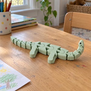 Plik STL Flexi Dinosaur, zabawka dinozaura z długą szyją, do druku 3D, z przegubową szyją