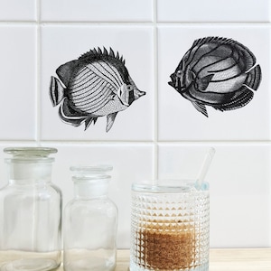 Vistegelstickers – Set van 2 – Zelfklevend, Waterdicht – Badkamer, Keuken – JOHNNY & JUNE