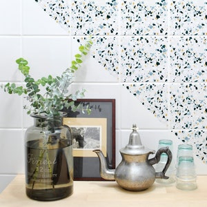 Kakelklistermärken/kakeltatueringar för vägg/golv, set om 4 "TERRAZZO 02"
